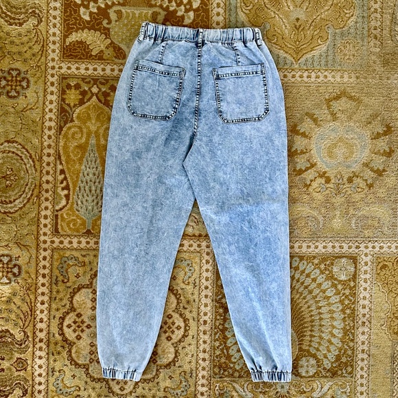 S.O.N.G. Pull-On Acid Wash Denim Jeans - Jogger Style - Picture 2 of 6